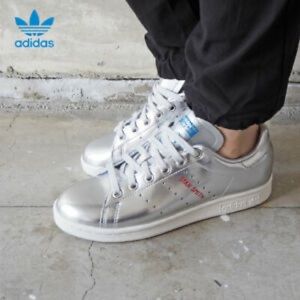 ADIDAS OG Stan Smith trainers silver leather tech